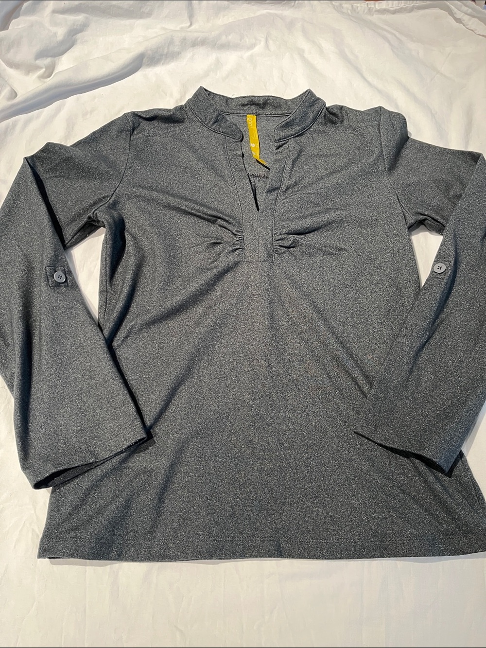 Lole Women’s Heathered Charcoal Gray twist top style-size medium